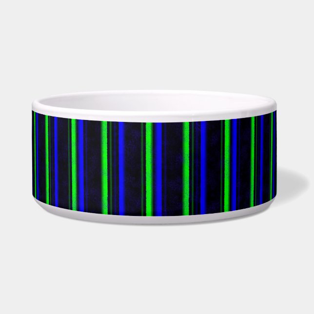 Écuelle rayures noires bleu vert (Devant)