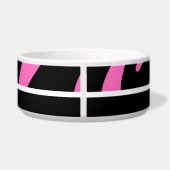 Écuelle Rayures roses et noires mignonnes de zèbre (Dos)