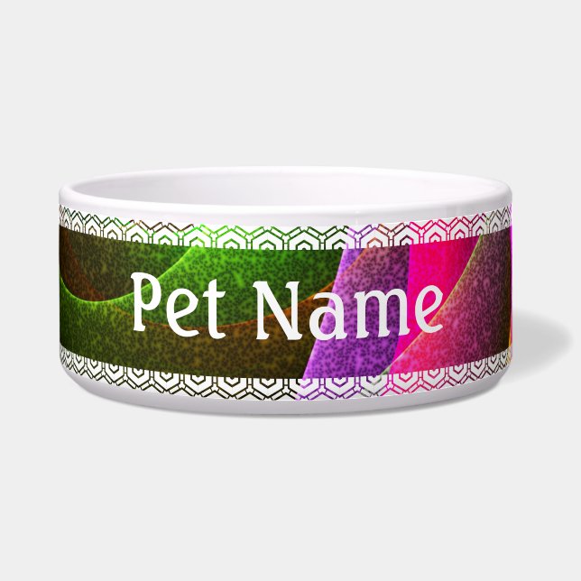 Écuelle Red Green Orange Modern Abstrait Art Motif #22 (Devant)