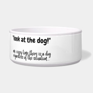 Écuelle Regardez le chien - drôle bol de chien