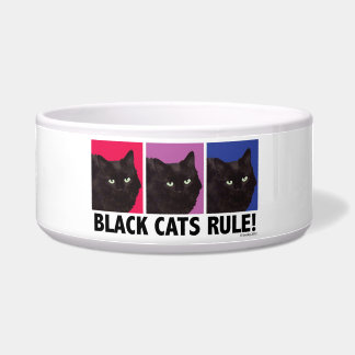 Écuelle RÈGLE de chats noirs ! Cuvette d'animal familier
