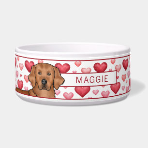 Écuelle Retriever doré rouge avec nom de chien personnalis