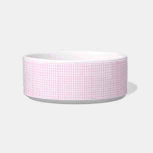 Écuelle rose clair et blanc en vichy motif preppy girly