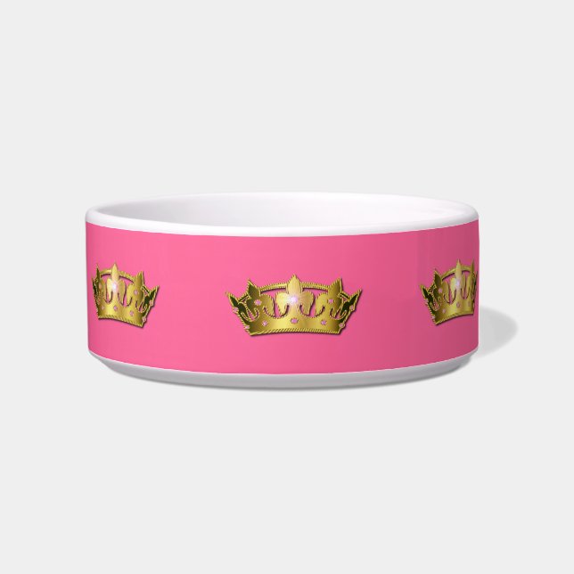 Écuelle Rose et princesse Crown Pet Dish d'or (Droite)