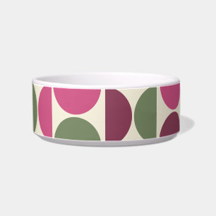 Écuelle Rose et vert Retro/Mid-Century Cercles Animaux