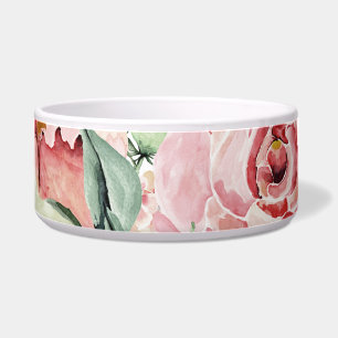 Écuelle Rose, floral, shabby chic, chien