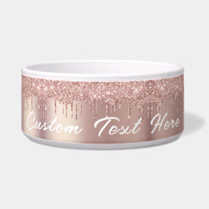 Écuelle Rose Gold Parties scintillant Nom de texte personn
