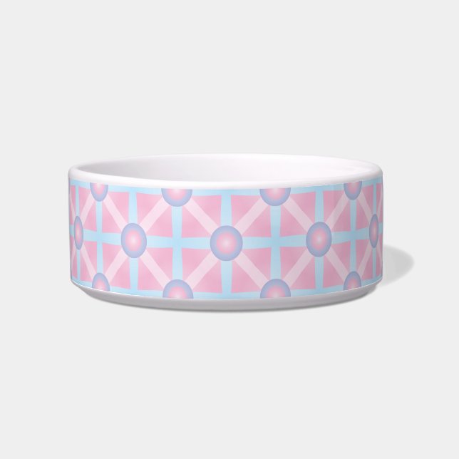Écuelle Rose mignon, violet et bleu clair Motif (Devant)