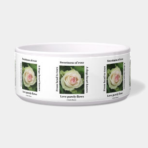 Écuelle Rose poétique de Dog Bowl