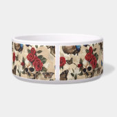 Écuelle Rose rouge gothique et crâne (Dos)