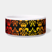 Écuelle Rouge, jaune et noir damassé (Gauche)