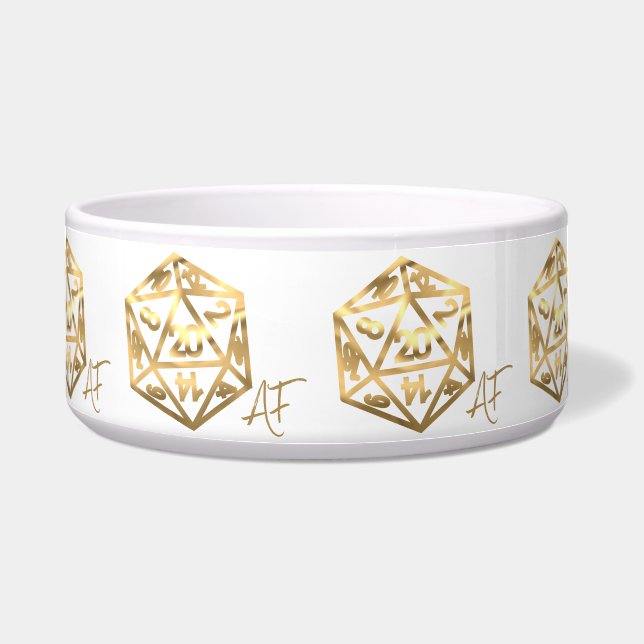 Écuelle RPG Crit AF | Pipe Imaginaire Or PnP Jeu Dice (Devant)