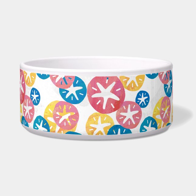 Écuelle Sable Dollar Jaune Rouge Bleu Motif (Devant)