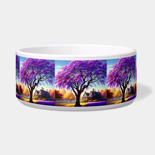 Écuelle **"Sérénité rustique : L'Embrace pourpre de Jacara (Devant)