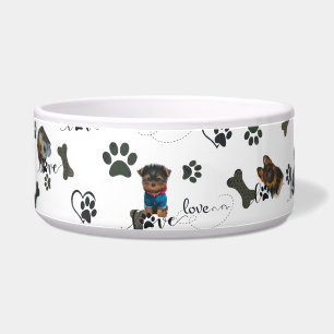 Écuelle Set de table bandana de chiots mignons