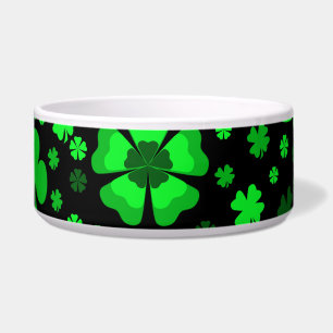 Écuelle Shamrocks et cuvette de chien de trèfles