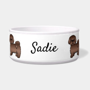 Écuelle Shih Tzu Marron Foie Chien de Dessin Animé Mignon