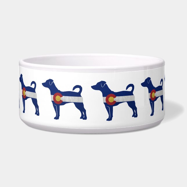 Écuelle Silhouette de chien de race Rat Terrier Colorado (Devant)