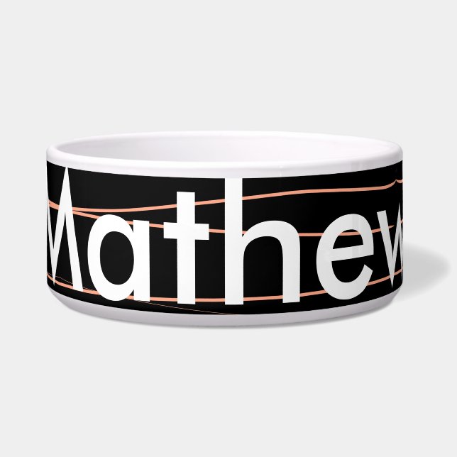 Écuelle Simple monogramme ajouter votre nom lettre man min (Devant)