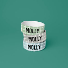 Écuelle Simple Sage Vert Fille Géométrique Moderne