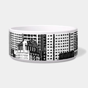 Écuelle Skyscraper City Texture Isométrique sans fil