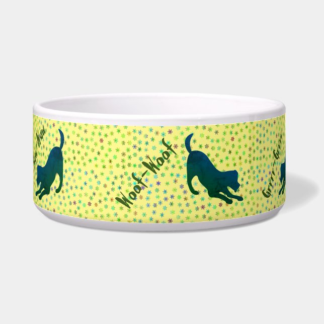 Écuelle Snowflake Doggy -Green Pet Bowl (Gauche)