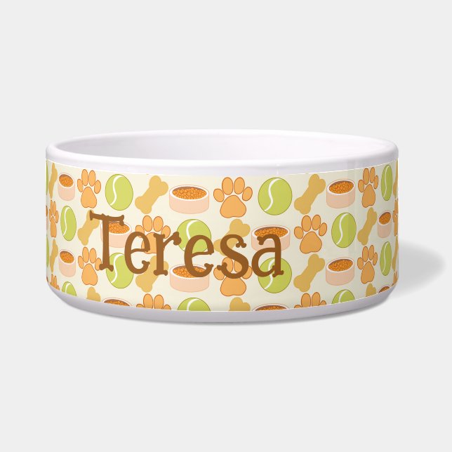 Écuelle Soins Et Jouets De Chien Cute Design Motif (Devant)