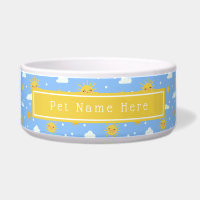 Soleil Jaune Et Nuages Motif Personnalisé