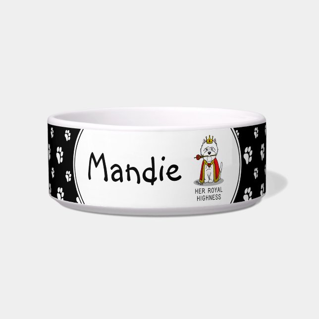 Écuelle Son Altesse Royale la reine Westie Dog (Devant)