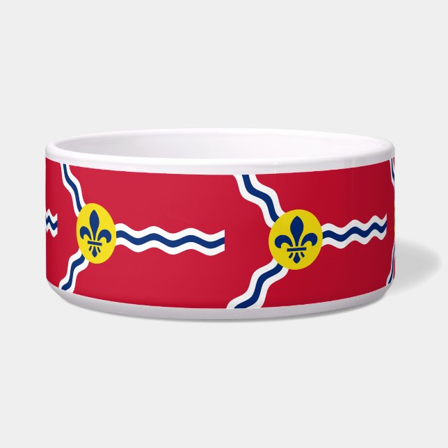 Écuelle St. Louis Drapeau pour animaux de compagnie (Devant)