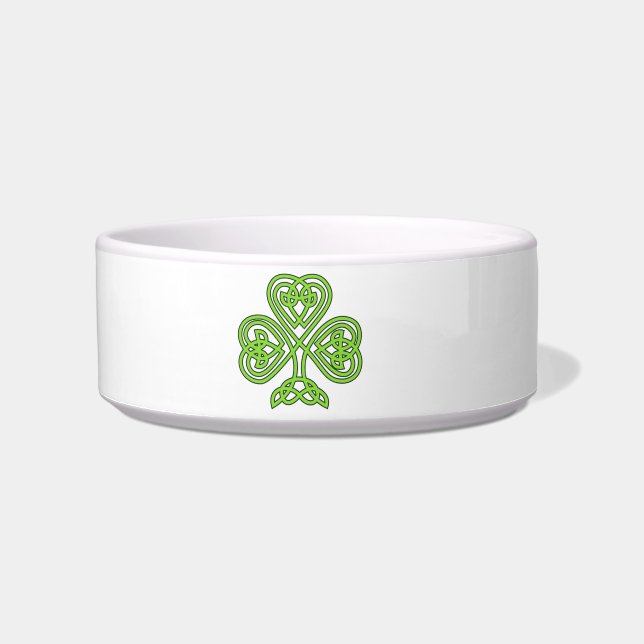Écuelle St. Patrick’s Day Shamrock Clover Pet Bowl (Devant)
