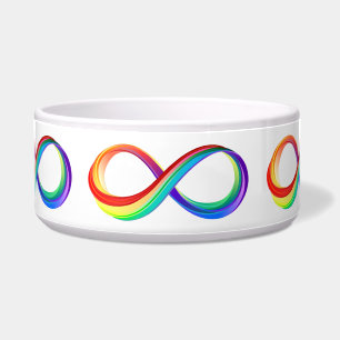 Écuelle Symbole d'infinité arc-en-ciel stratifié