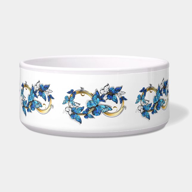 Écuelle Symbole infini de papillons Morpho bleus (Devant)
