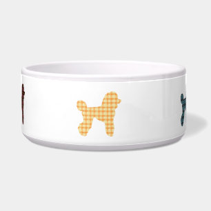 Écuelle Tartan Plaid Poodin Chien céramique poêle Bowl