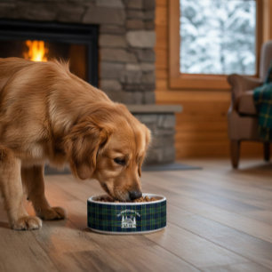 Écuelle Tartan pour animaux de compagnie en cabane en rond