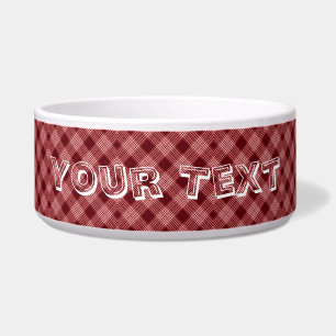 Écuelle Tartan Rouge Et Blanc
