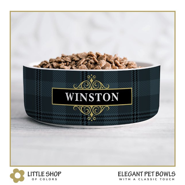 Écuelle Tartelan gris noir personnalisable (Créateur téléchargé)