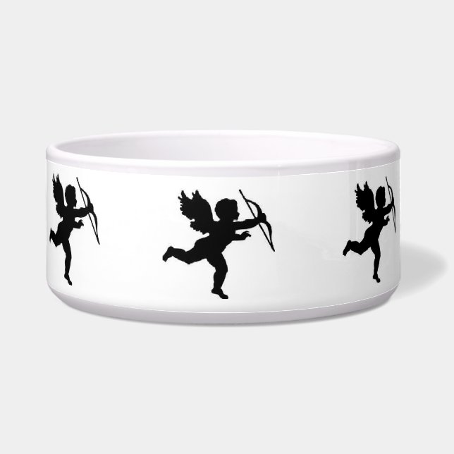 Écuelle Tasse pour chien Cupid uni noir (Devant)