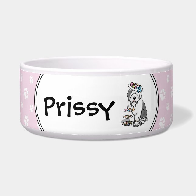 Écuelle Tea Party Vieux chien anglais (Grey 1) (Devant)