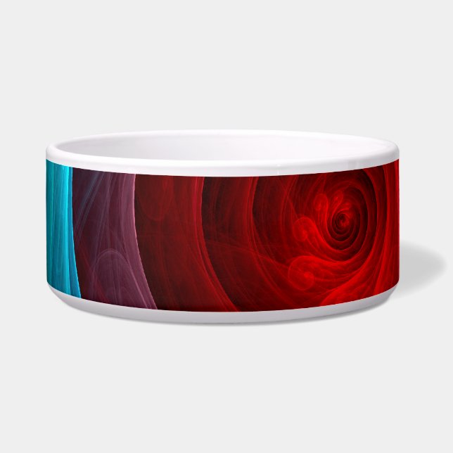 Écuelle Tempête rouge Floral Art moderne Abstrait Motif co (Devant)