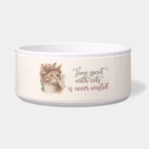 Écuelle Temps passé avec chats mignon Chat Aquarelle Desig