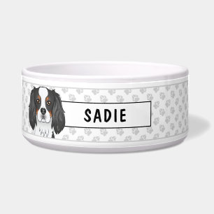 Écuelle Tête de Cavalier King Charles Spaniel tricolore & 