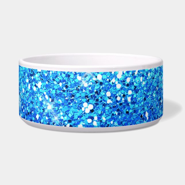 Écuelle Texture bleue d'étincelles de parties (Devant)