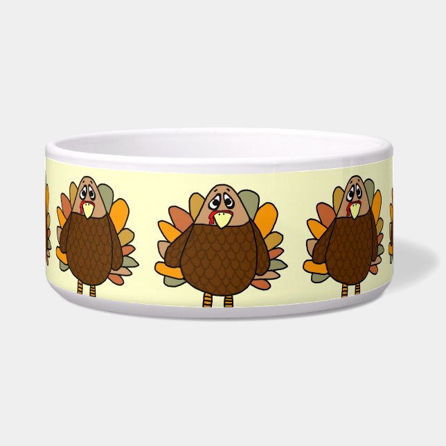 Écuelle Thanksgiving Turkey Pet Bowl (Devant)