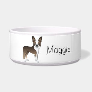 Écuelle Tigre Boston Terrier Chien de Dessin Animé Mignon