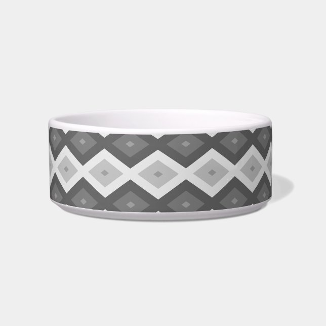 Écuelle Tons de motif de diamant gris (Devant)