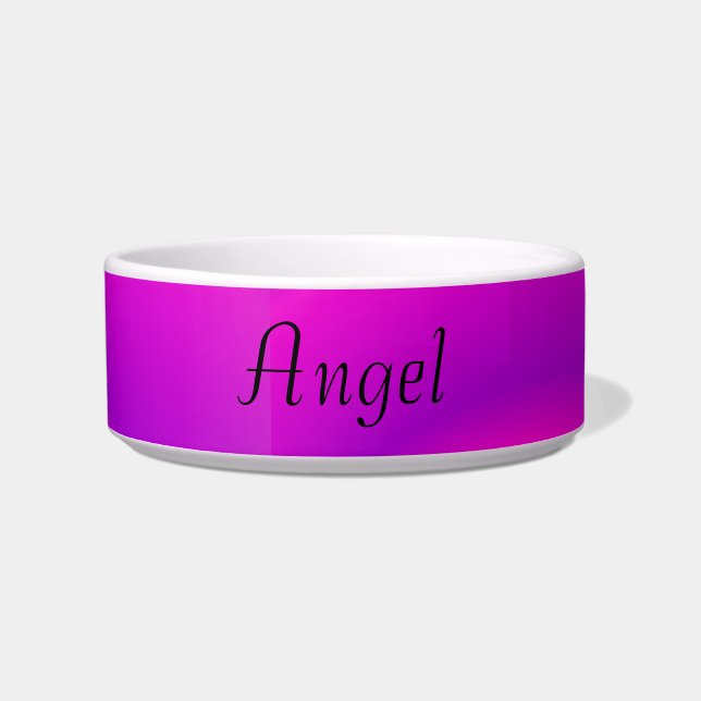 Écuelle Tourbillons Abstraits d'Ange de Rose et Violet (Devant)