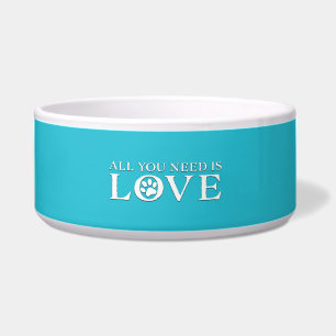Écuelle Tout ce dont vous avez besoin est Love Ceramic Pet
