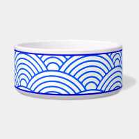 Traditional Japanese wave design dog and cat