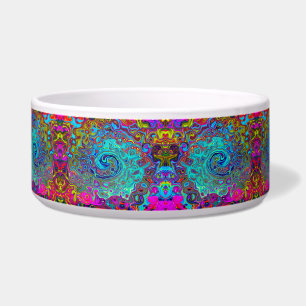 Écuelle Trippy Sky Blue Abstrait Retro Liquid Swirl